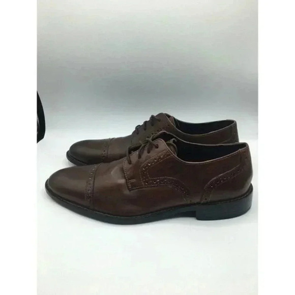 Stacy Adams Men's Prescott Toe Cap Oxford‎ Casual Shoe 24858 Brown Size 10 M - Picture 1 of 8